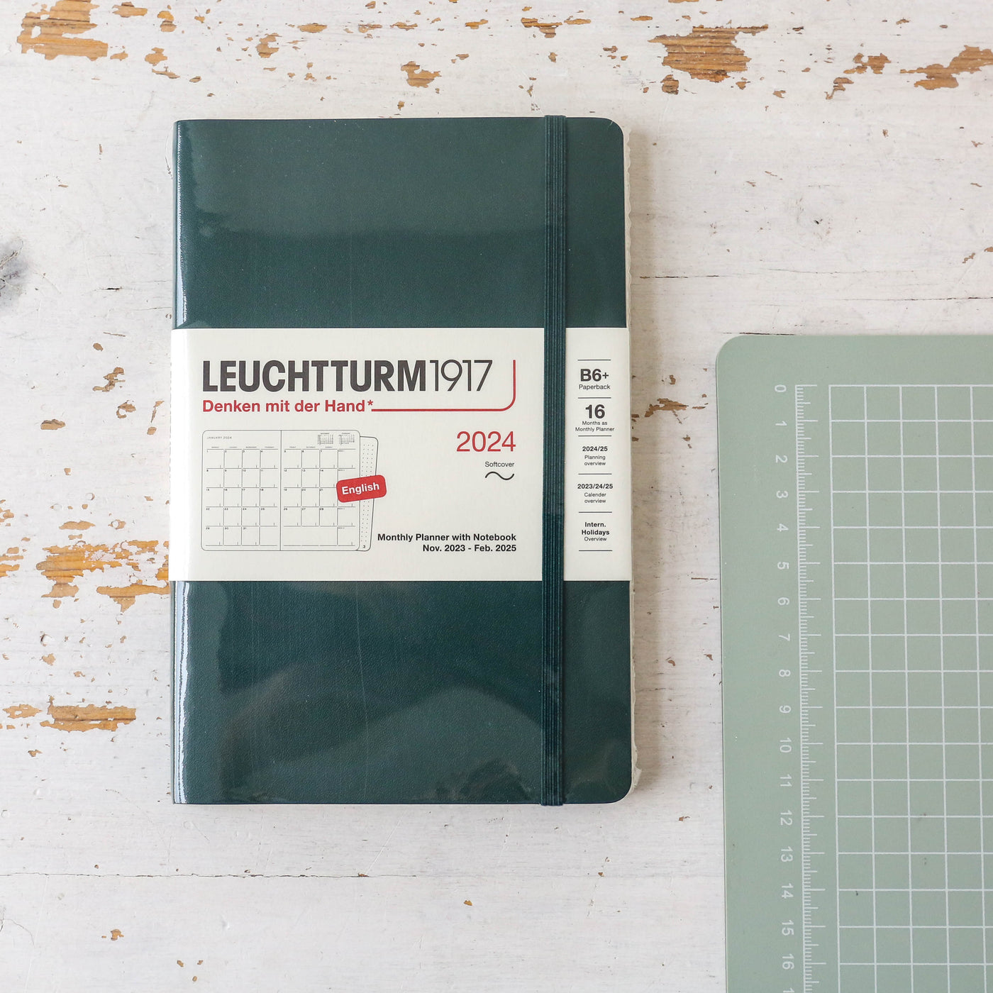 Leuchtturm Monthly Planner & Notebook 2024 Forest Green Berylune