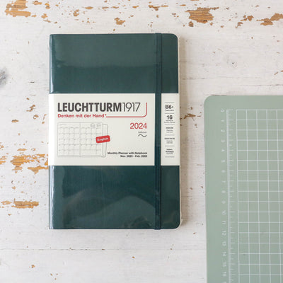 Leuchtturm Monthly Planner & Notebook 2024 - Forest Green