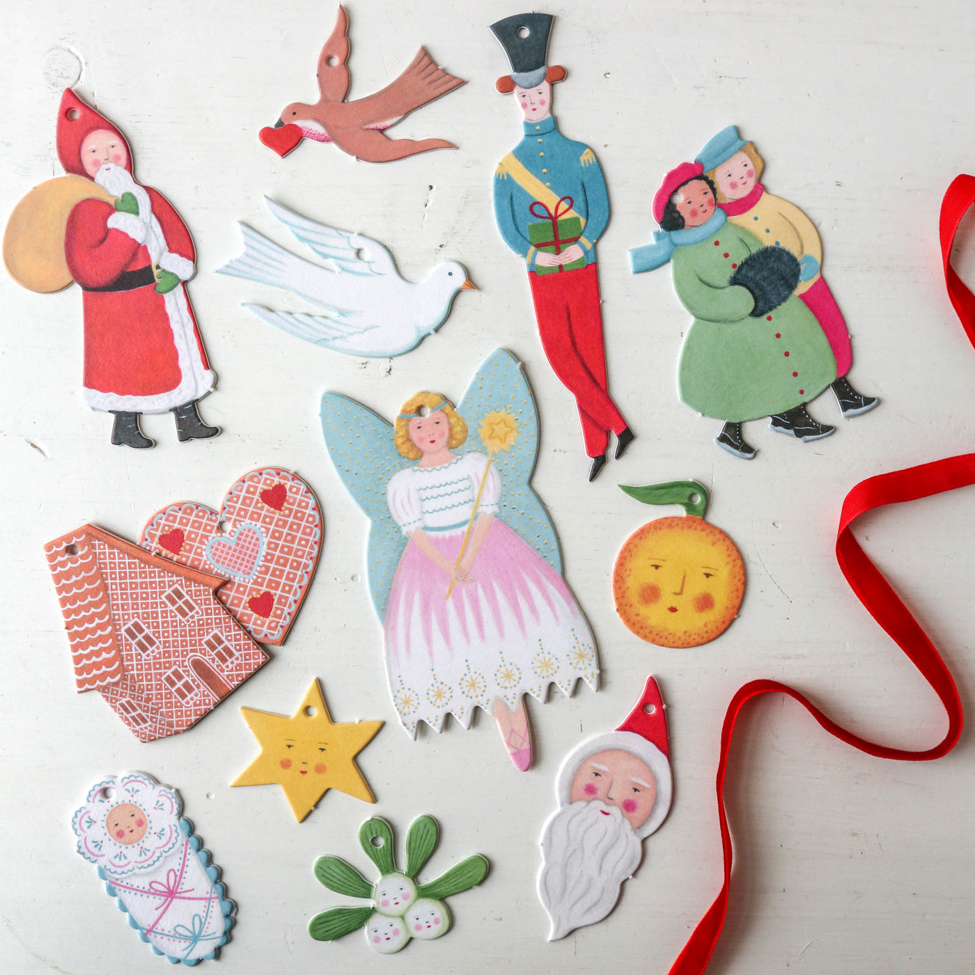 Set of 13 Die Cut Pop-Out Decorations