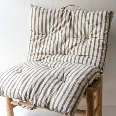 Printed Cotton Mattress - Grey Stripe