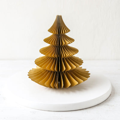16cm Honeycomb Pine Tree - Ochre