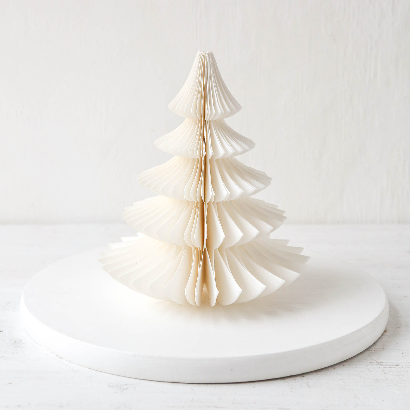 16cm Honeycomb Pine Tree - Cream