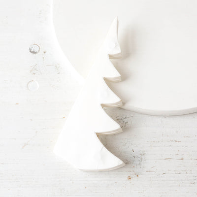 16cm Honeycomb Pine Tree - Cream