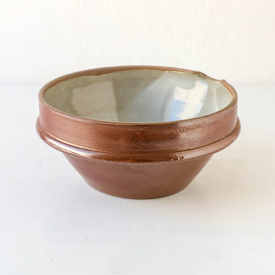 Vintage Salt Glaze Mixing Bowl with Spout