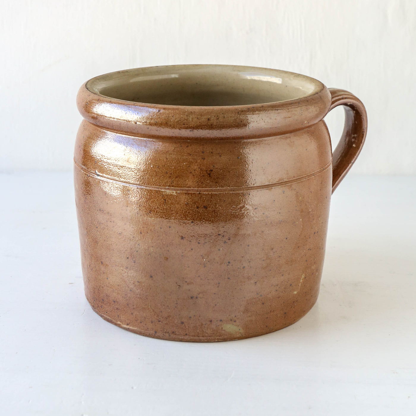 Vintage French Stoneware Confit Pot