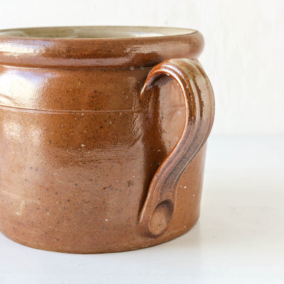 Vintage French Stoneware Confit Pot