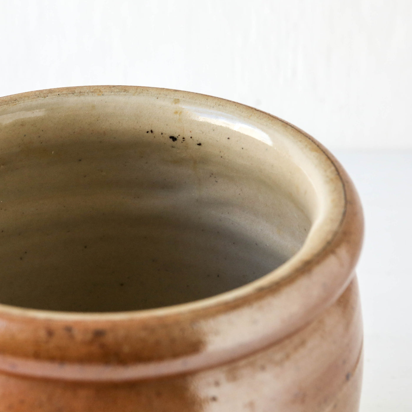 Vintage French Stoneware Confit Pot
