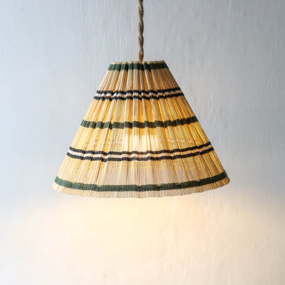 Bamboo Lampshade - Dark Green