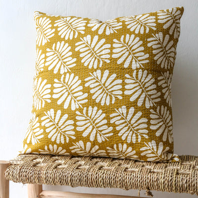 Cotton Cushion Cover - Leaf