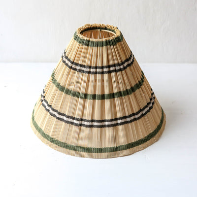 Bamboo Lampshade - Dark Green