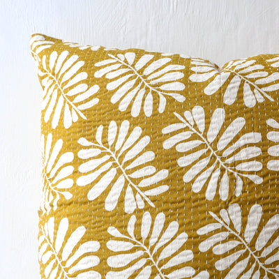 Cotton Cushion Cover - Leaf