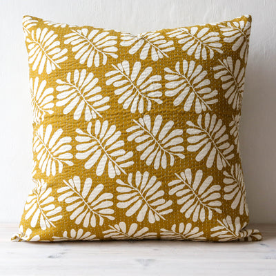 Cotton Cushion Cover - Leaf