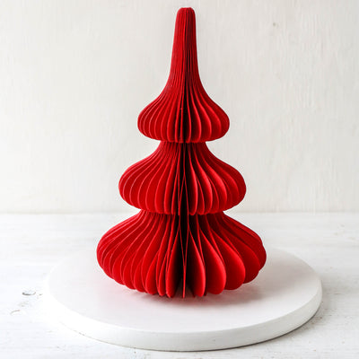 24cm Honeycomb Spruce Tree - Ruby