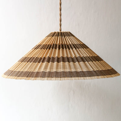 Large Bamboo Lampshade - Brown