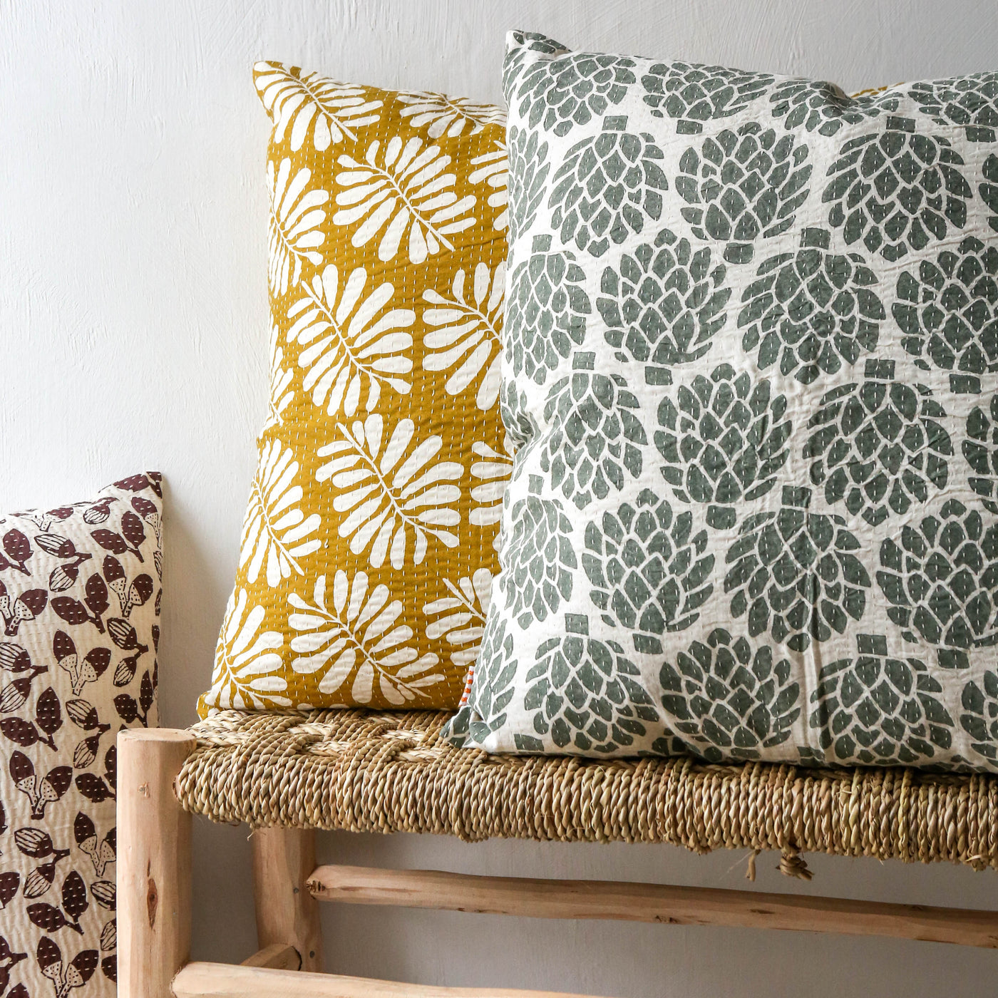 Cotton Cushion Cover - Acorn