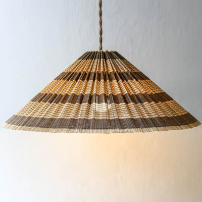 Large Bamboo Lampshade - Brown