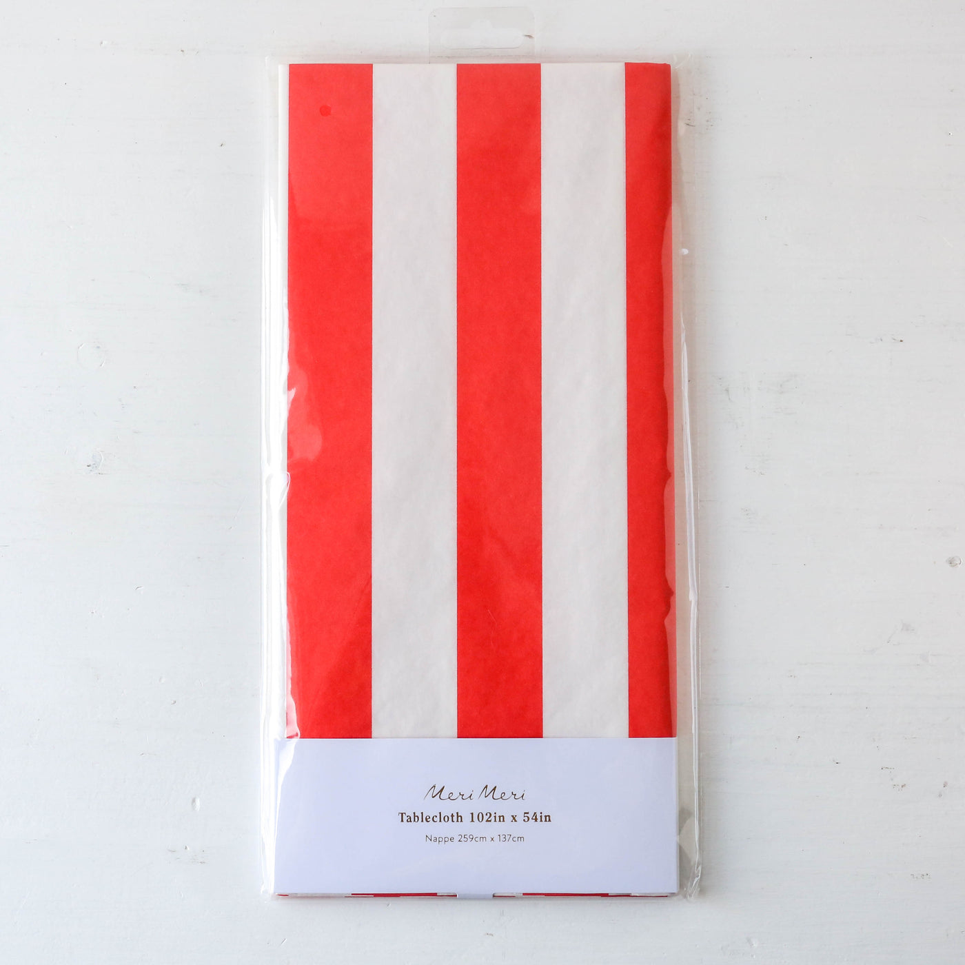 Red Striped Tablecloth by Meri Meri