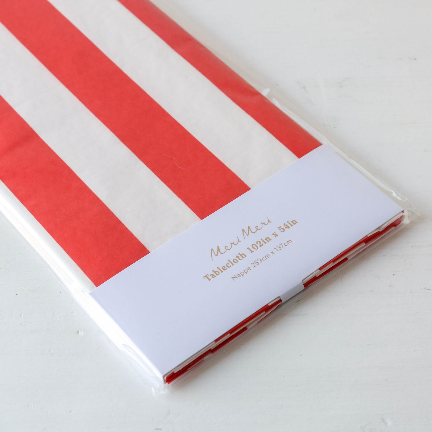 Red Striped Tablecloth