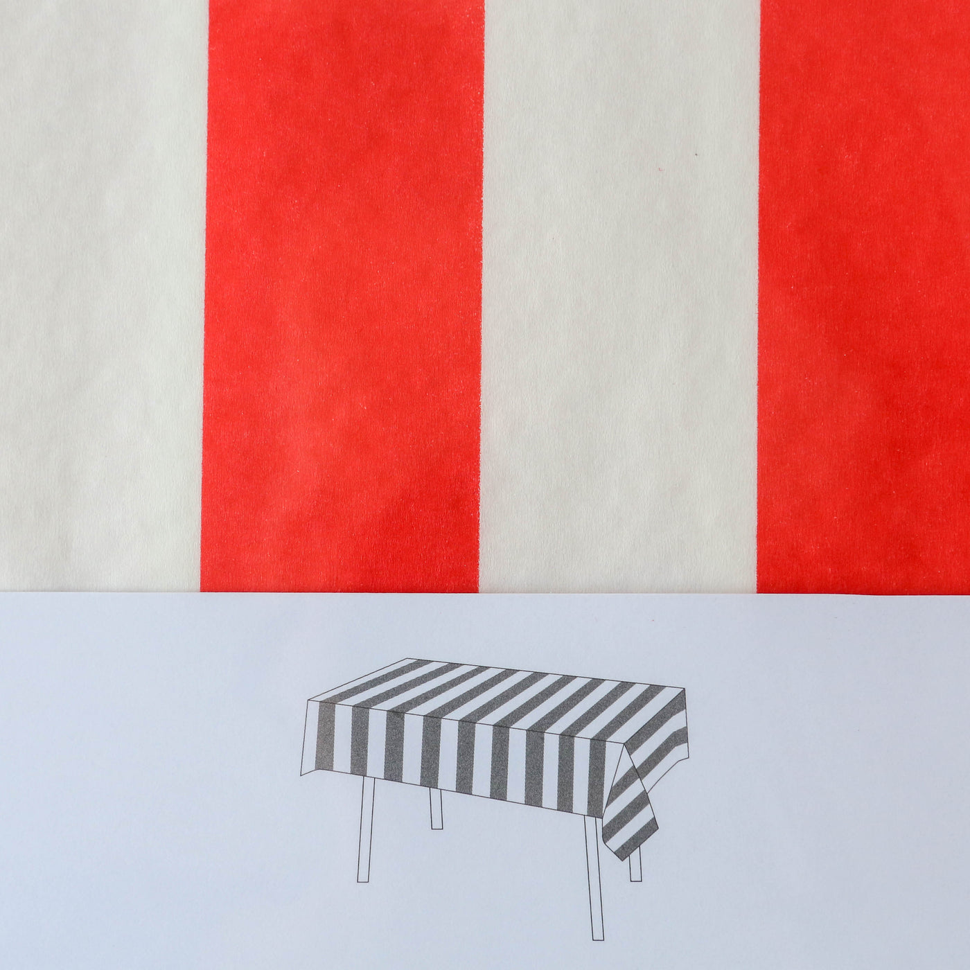 Red Striped Tablecloth