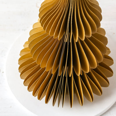 30cm Honeycomb Spruce Tree - Ochre