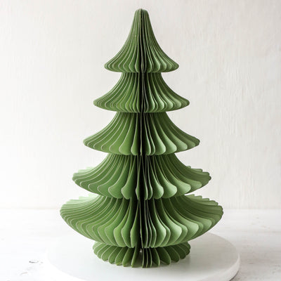 30cm Honeycomb Pine Tree - Mint