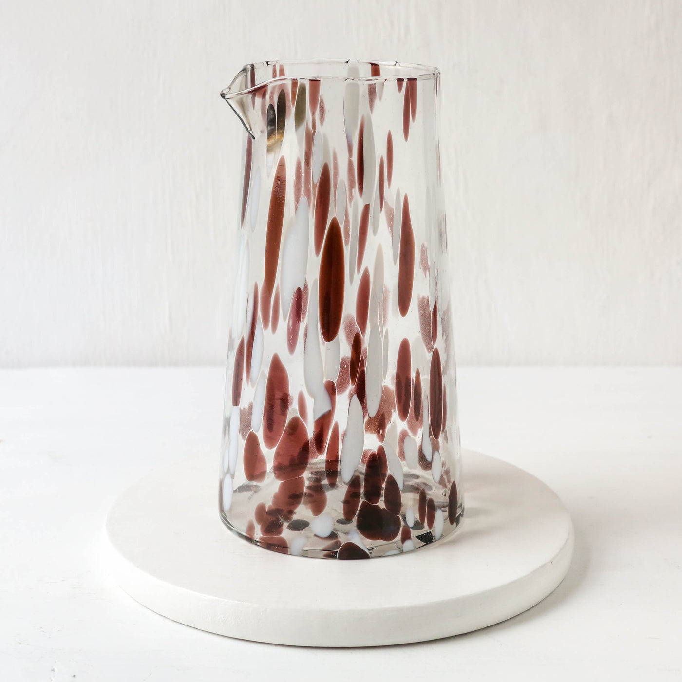 Speckled Glass Jug - Brown