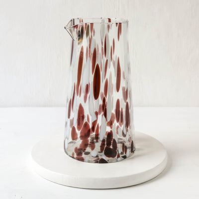 Speckled Glass Jug - Brown