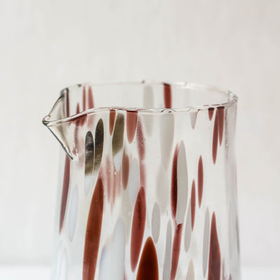 Speckled Glass Jug - Brown