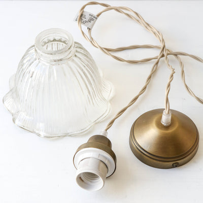 Wavy Glass Pendant Lamp 'Greta'