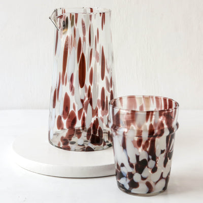 Speckled Glass Jug - Brown