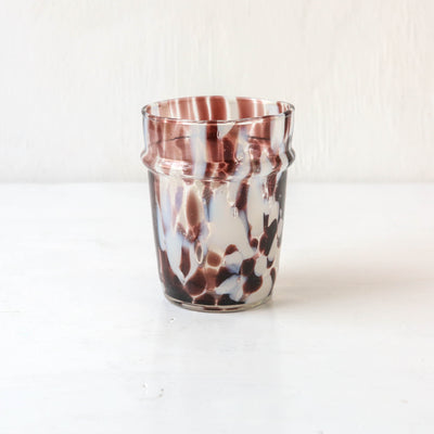 Speckled Beldi Drinking Glass - Brown