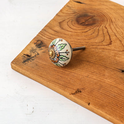 Hand Painted Door Knob - Flower