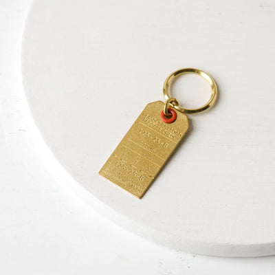 Brass Luggage Tag Key Holder