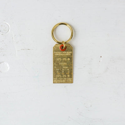 Brass Luggage Tag Key Holder