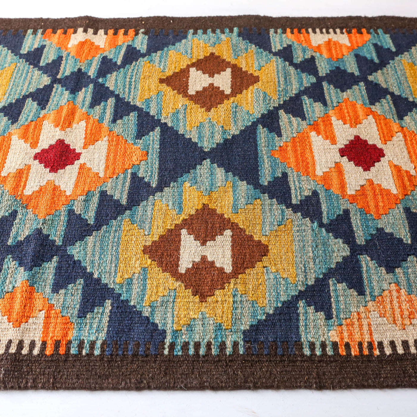 Unique Kelim Wool Hall Runner - Design C