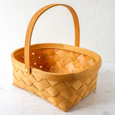 Woven Splitwood Hamper Basket