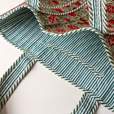 Quilted Cotton Shoulder Tote