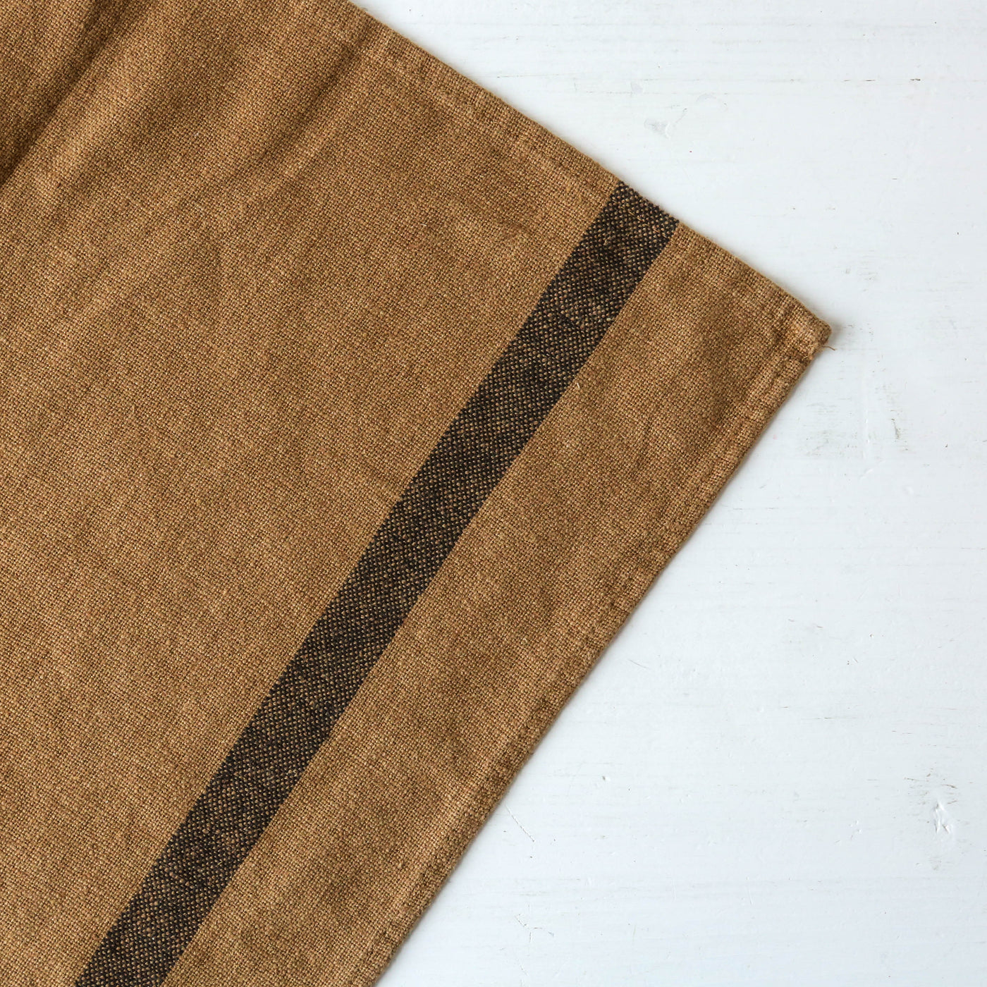 Linen Cotton Stripe Tea Towel - Gold