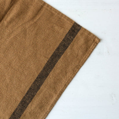Linen Cotton Stripe Tea Towel - Gold