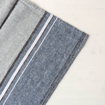 Linen Cotton 'Rimini' Stripe Tea Towel - Celadon