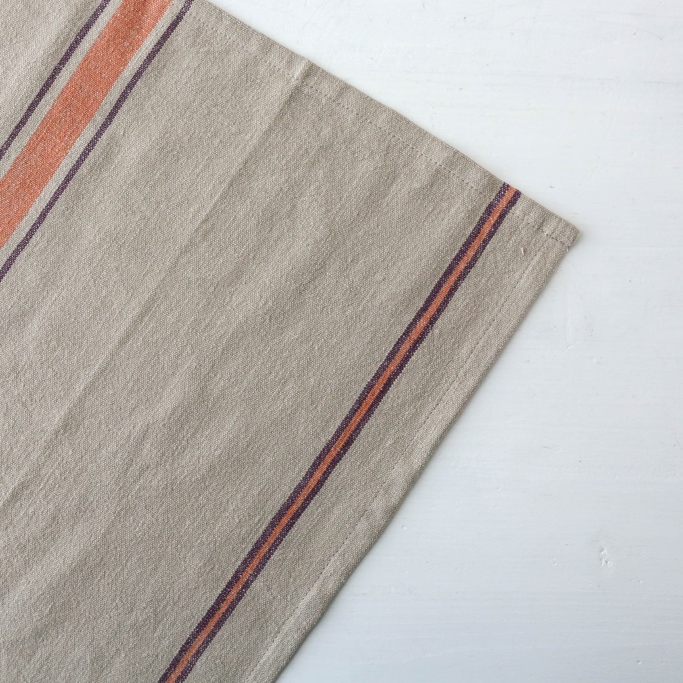 Striped Cotton Kitchen Towel - Orange