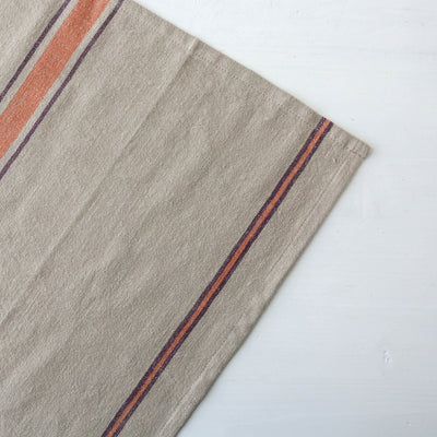 Striped Cotton Kitchen Towel - Orange