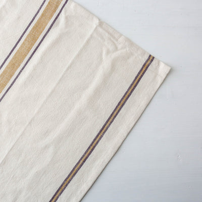 Striped Cotton Kitchen Towel - Mustard