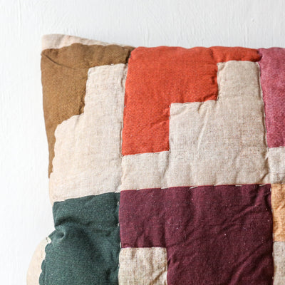 Multi Colour Blocks Oblong Cushion