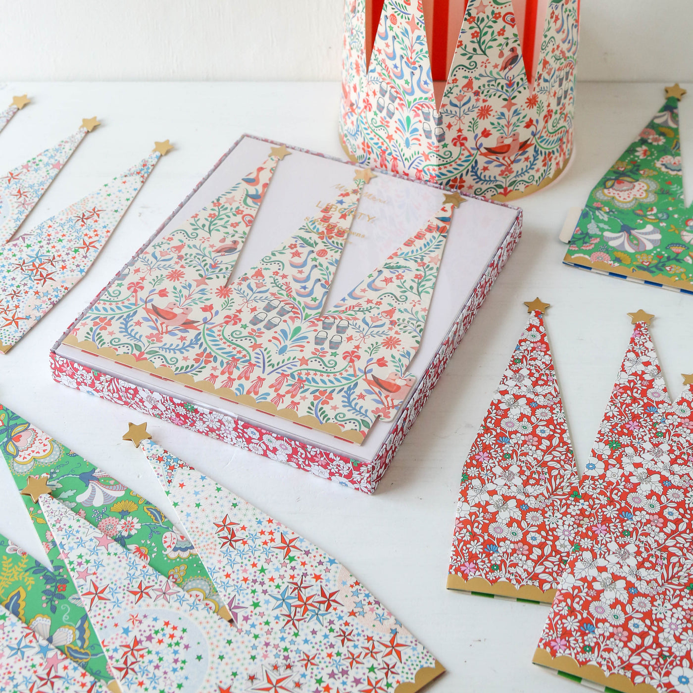 Meri Meri X Liberty Festive Party Crowns - Pack of 8