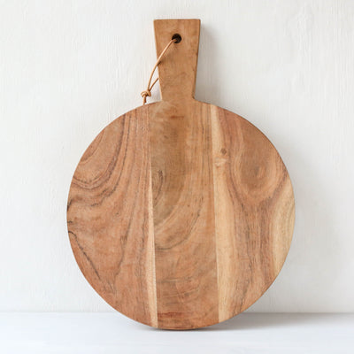 Round Acacia Wood Chopping Board