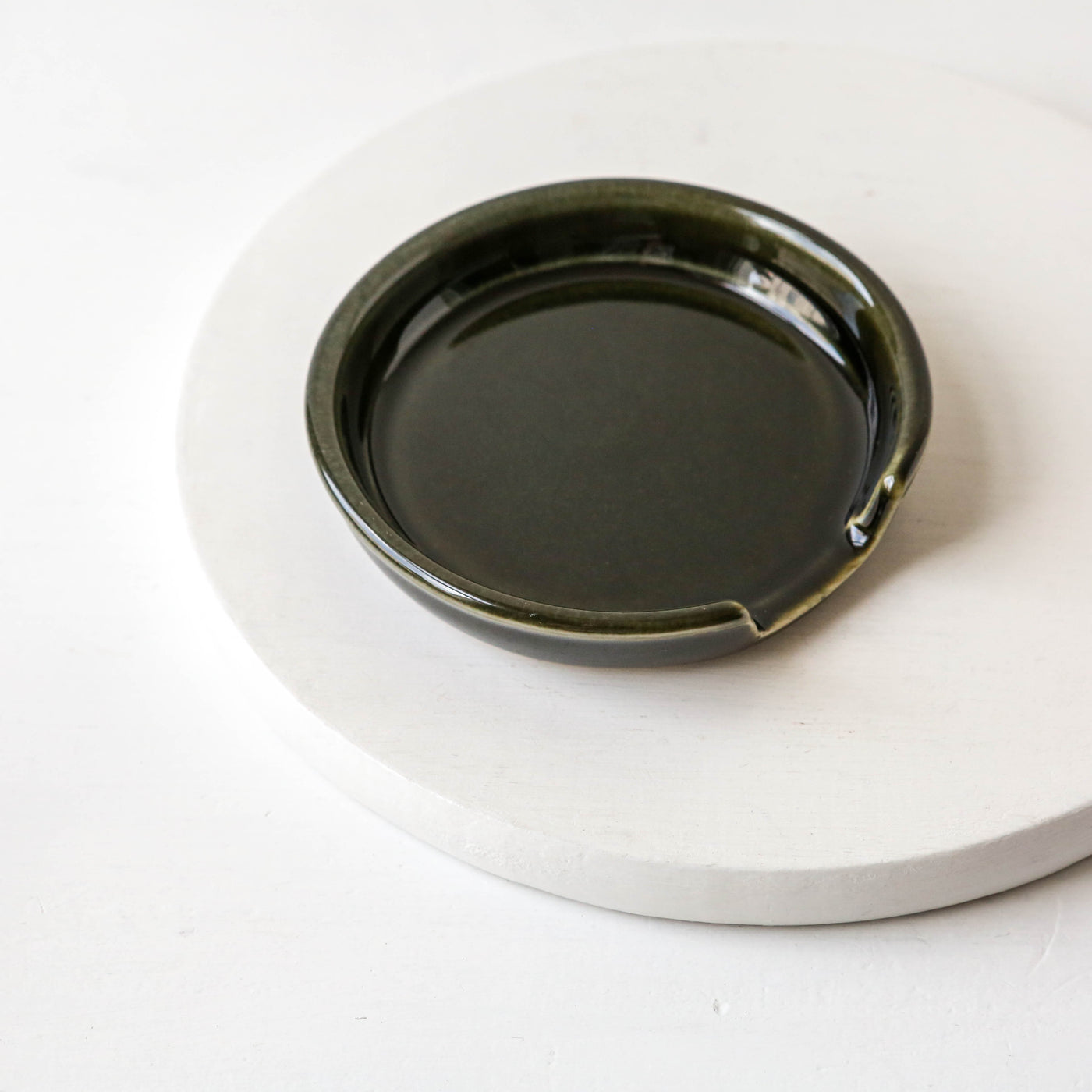 Ceramic Spoon Rest - Green