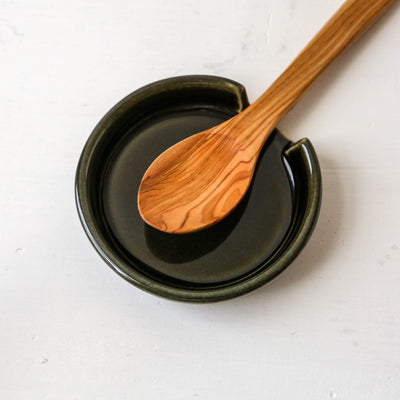 Ceramic Spoon Rest - Green