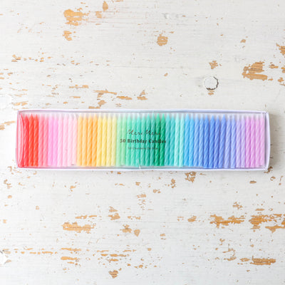 Rainbow Twisted Mini Candles