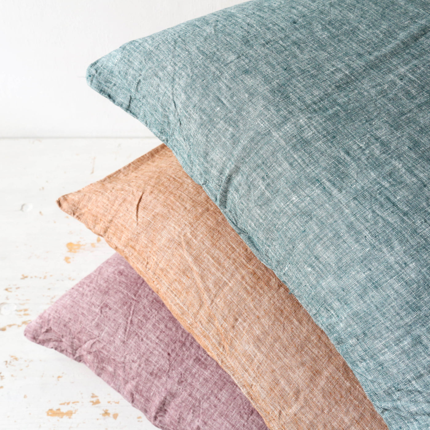 SALE Linen Chambray Cushion Cover - Aubergine